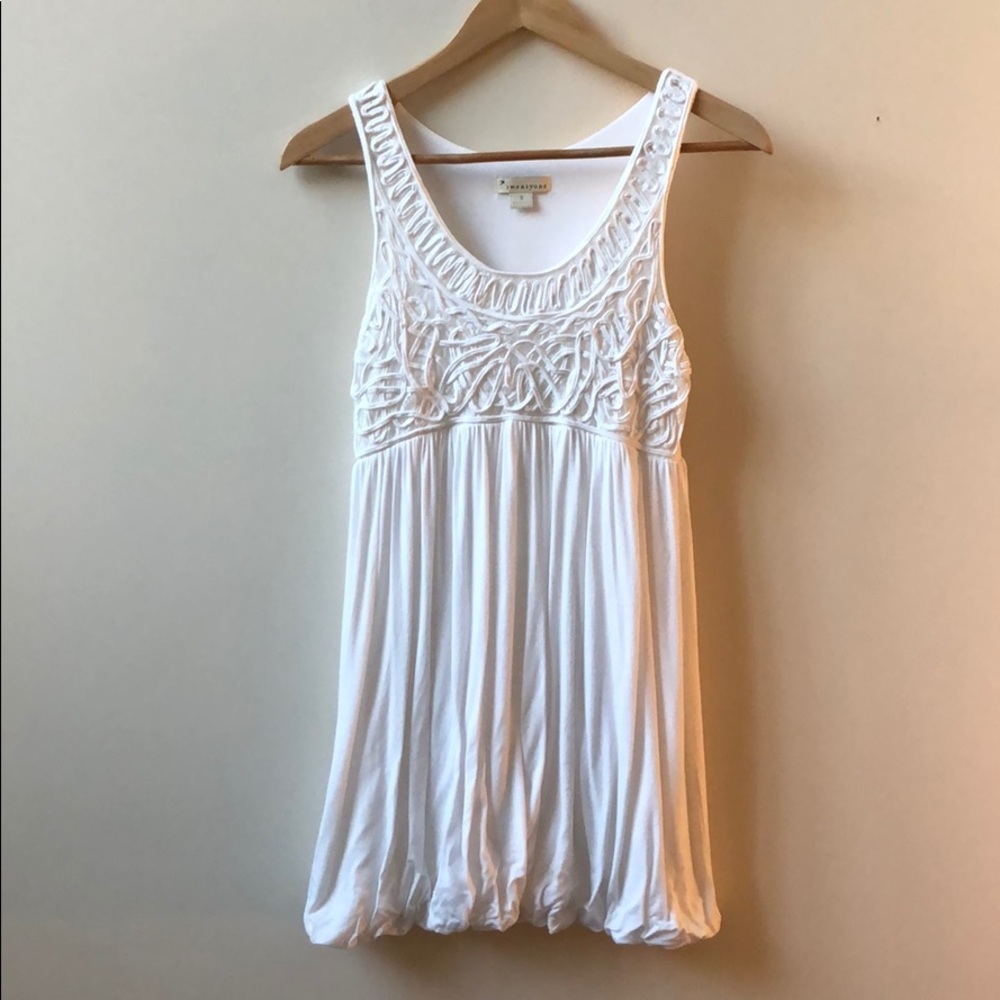 White mini dress